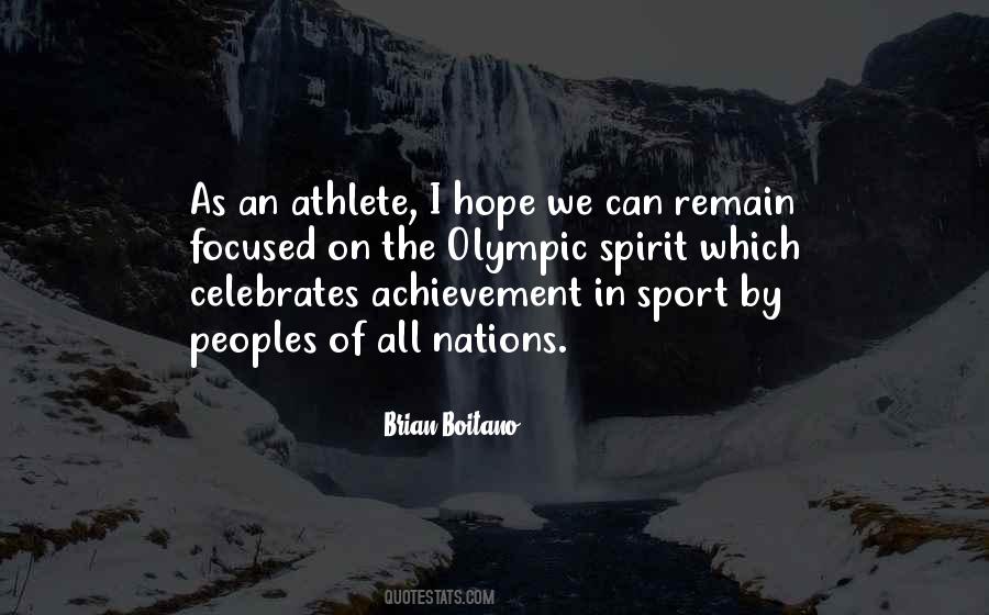 Quotes About The Olympic Spirit #101321