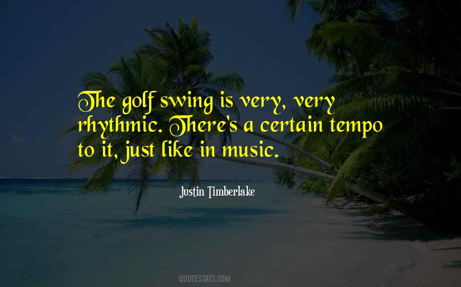Golf Tempo Sayings #236696