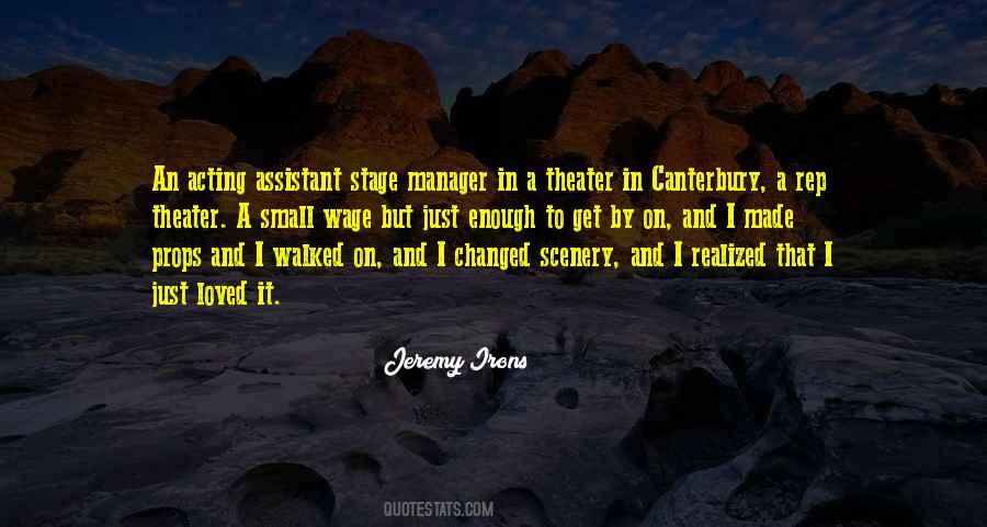 Quotes About Acting On Stage #10826