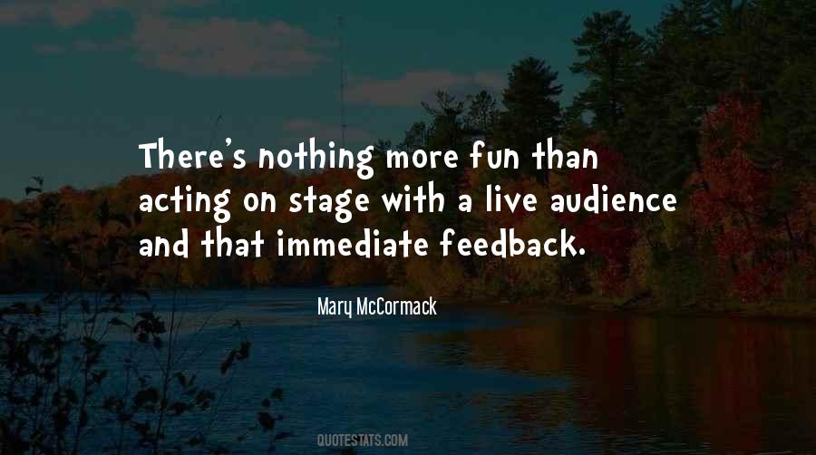 Quotes About Acting On Stage #1327451