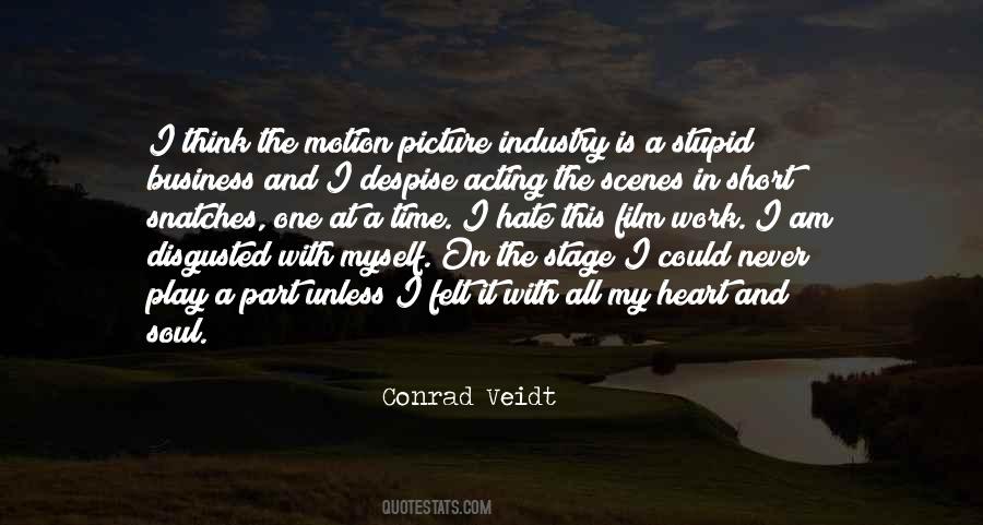Quotes About Acting On Stage #1481047