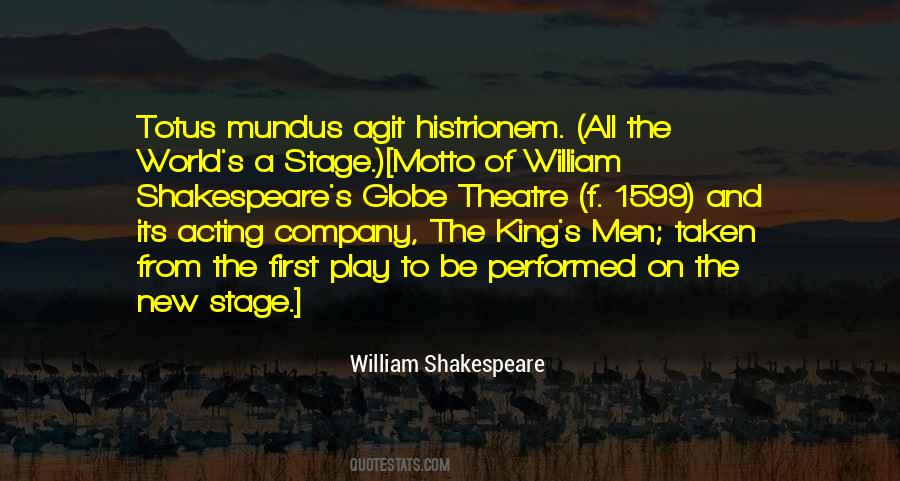 Quotes About Acting On Stage #266748