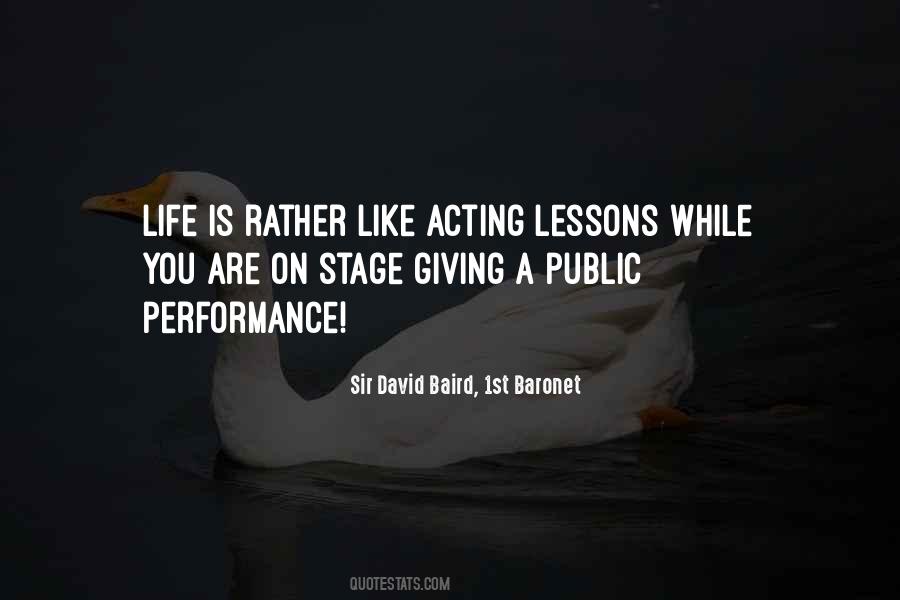 Quotes About Acting On Stage #514409