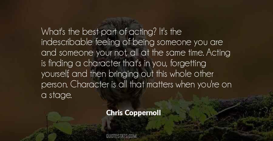 Quotes About Acting On Stage #646339
