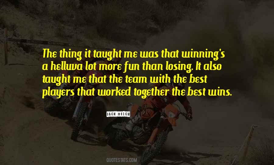 Winning Team Sayings #285677