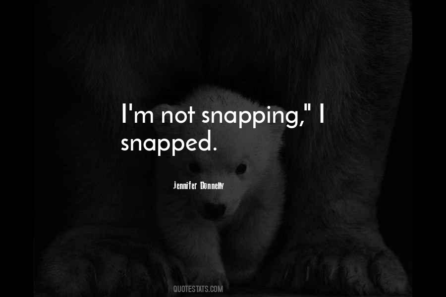 Quotes About Snapping On Someone #119133