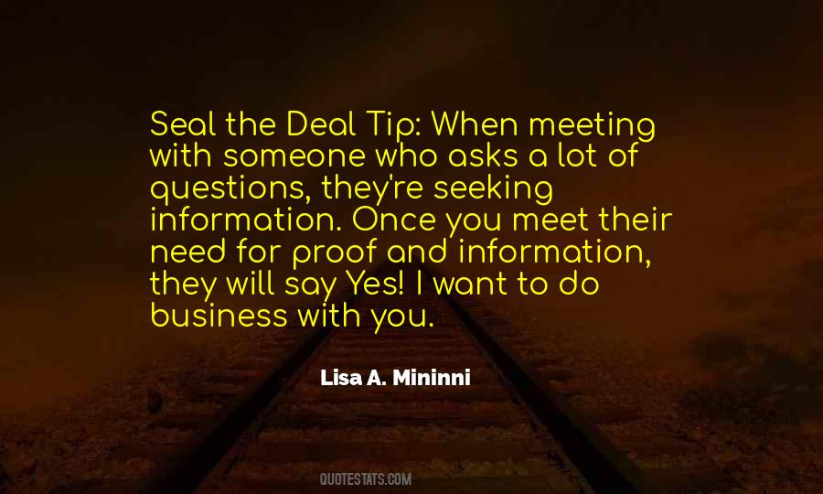 Seal The Deal Sayings #253106