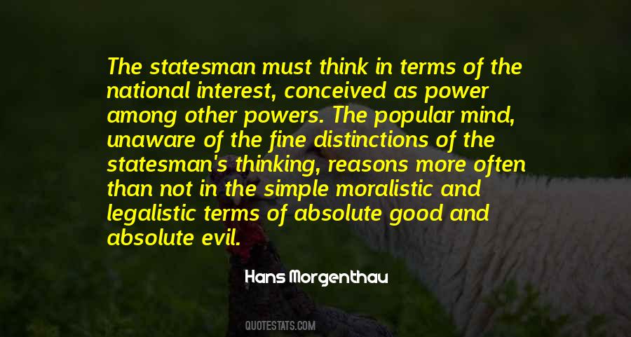 Hans J Morgenthau Sayings #824083