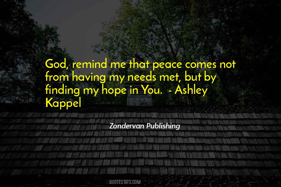 Quotes About Finding Peace With God #162159