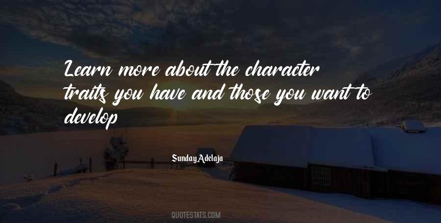 Quotes About Character Traits #1657934