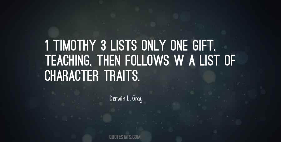 Quotes About Character Traits #672514
