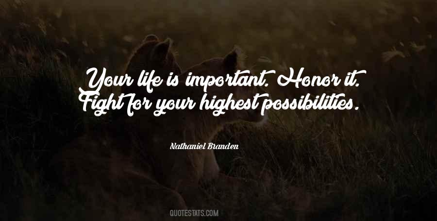 Life Is Important Sayings #1652110