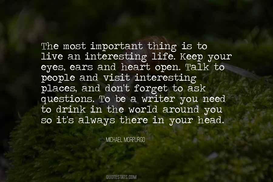 Life Is Important Sayings #58548