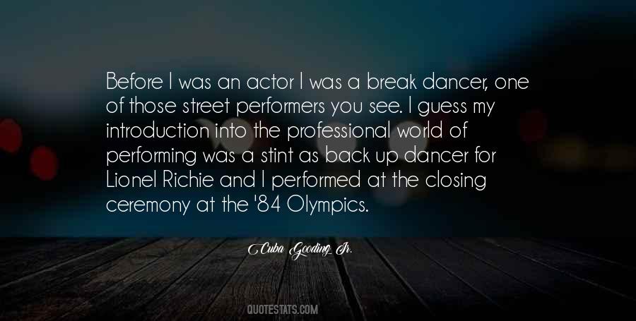 Quotes About Street Performers #1171222