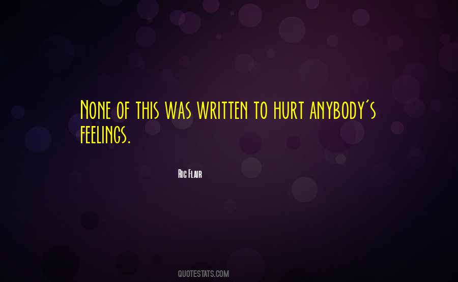 Quotes About Feelings Of Hurt #1198003