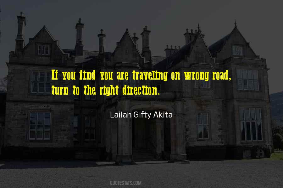 Wrong Road Sayings #204201