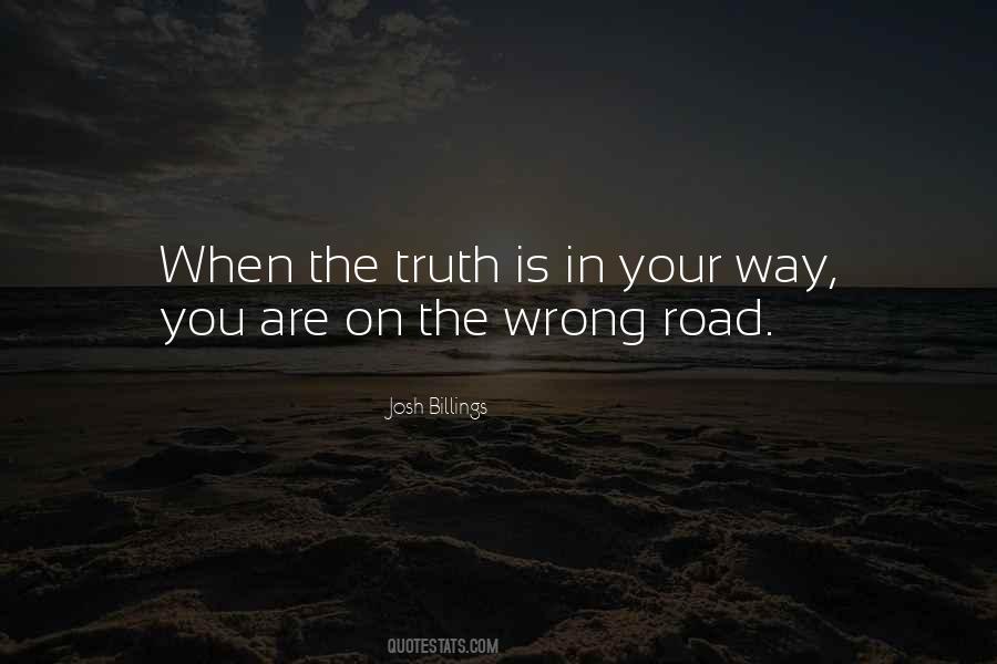 Wrong Road Sayings #404126