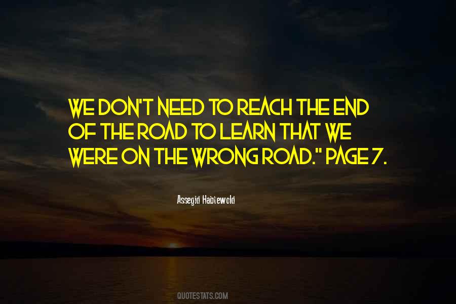 Wrong Road Sayings #972957