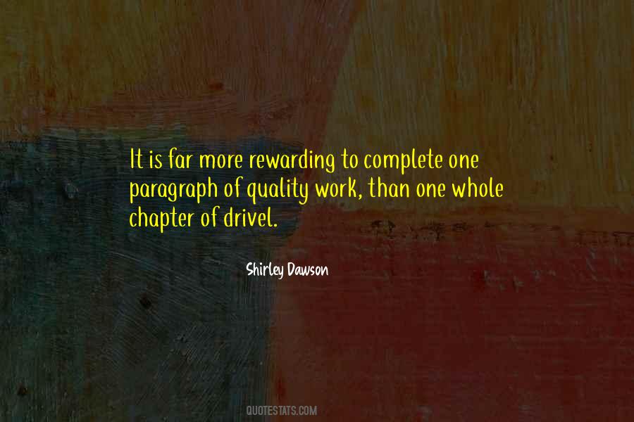 Quotes About Rewarding Work #1049392