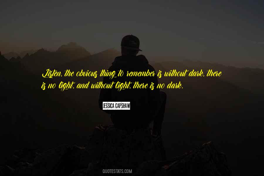 Quotes About Light In The Dark #116057