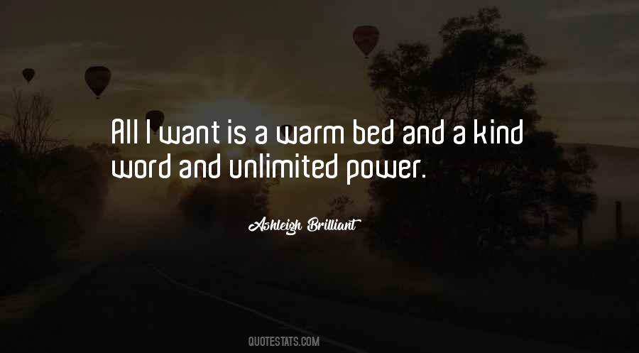 Warm Bed Sayings #857593