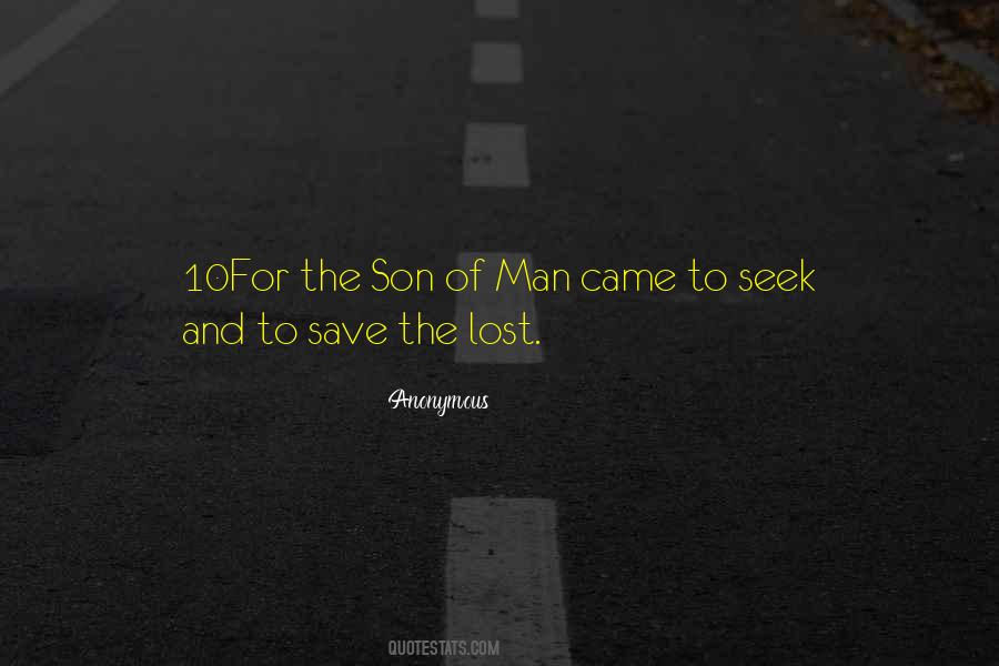 Son Of Man Sayings #545057