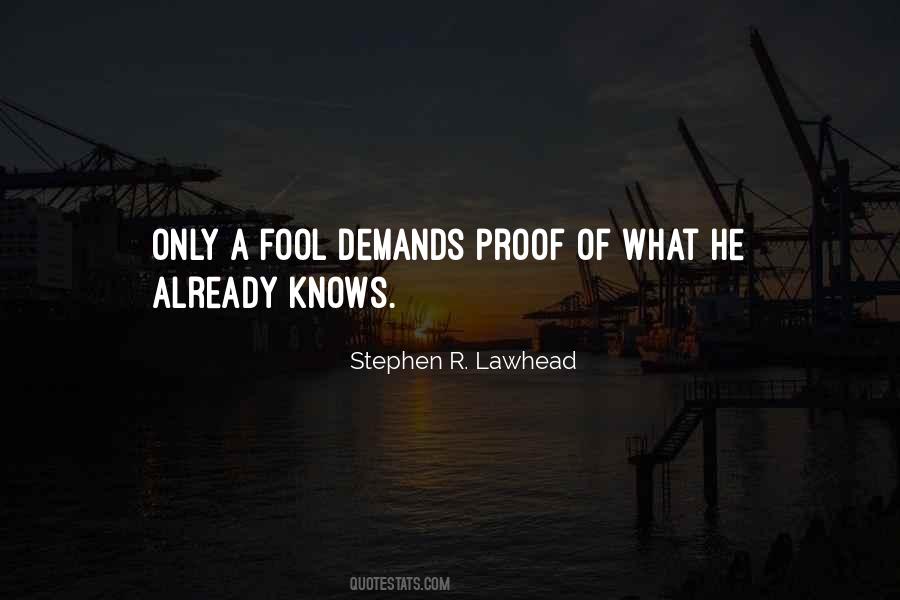 Only A Fool Sayings #1643443