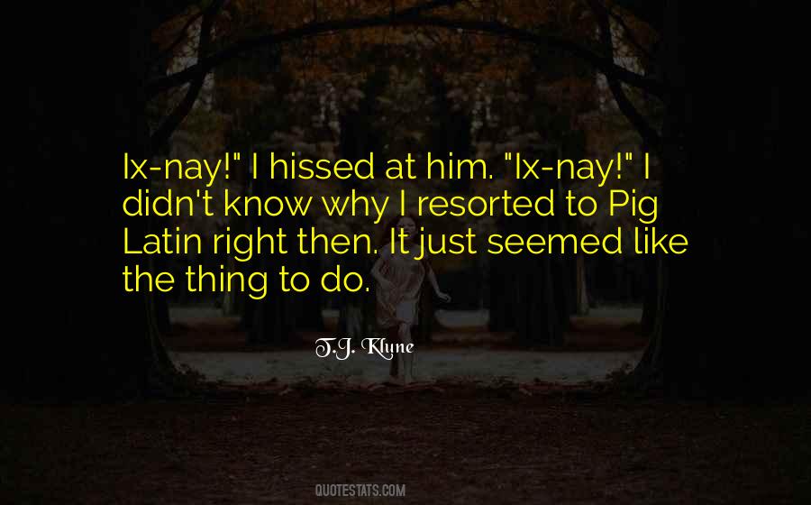 Pig Latin Sayings #1672101