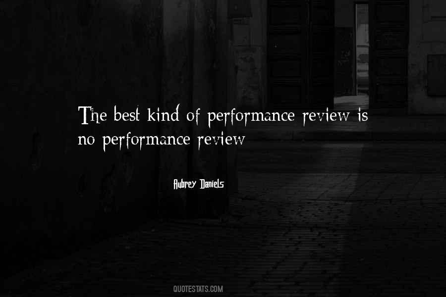 Quotes About Performance Review #379696