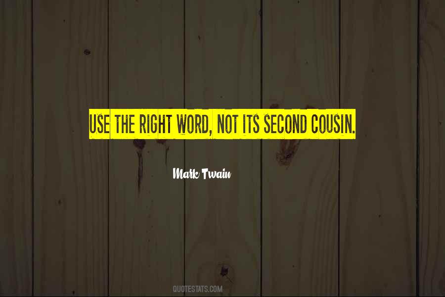 The Right Word Sayings #1053512