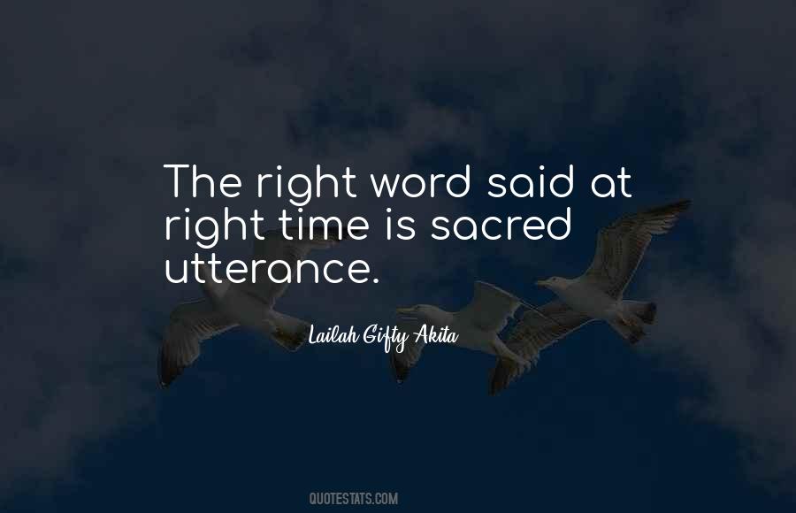 The Right Word Sayings #493239