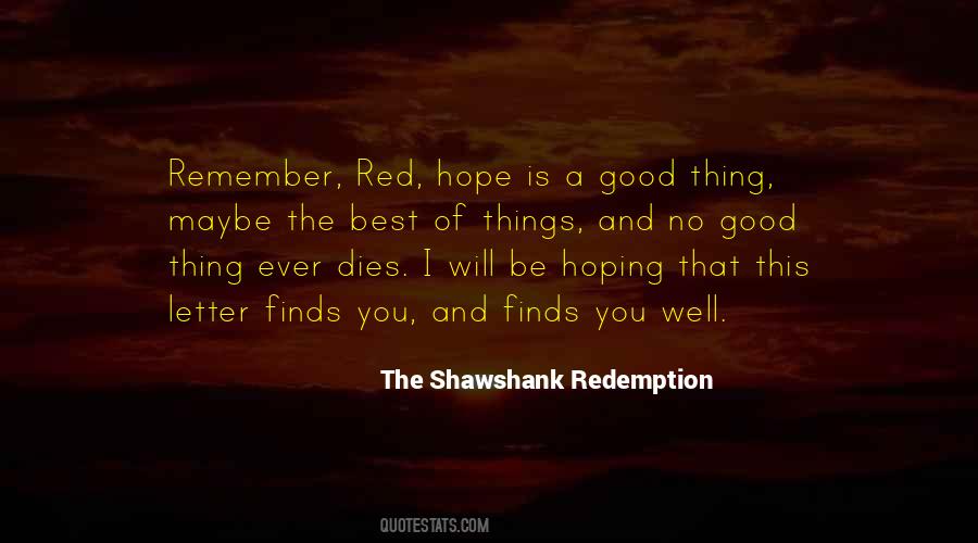 Quotes About Hope And Redemption #178737