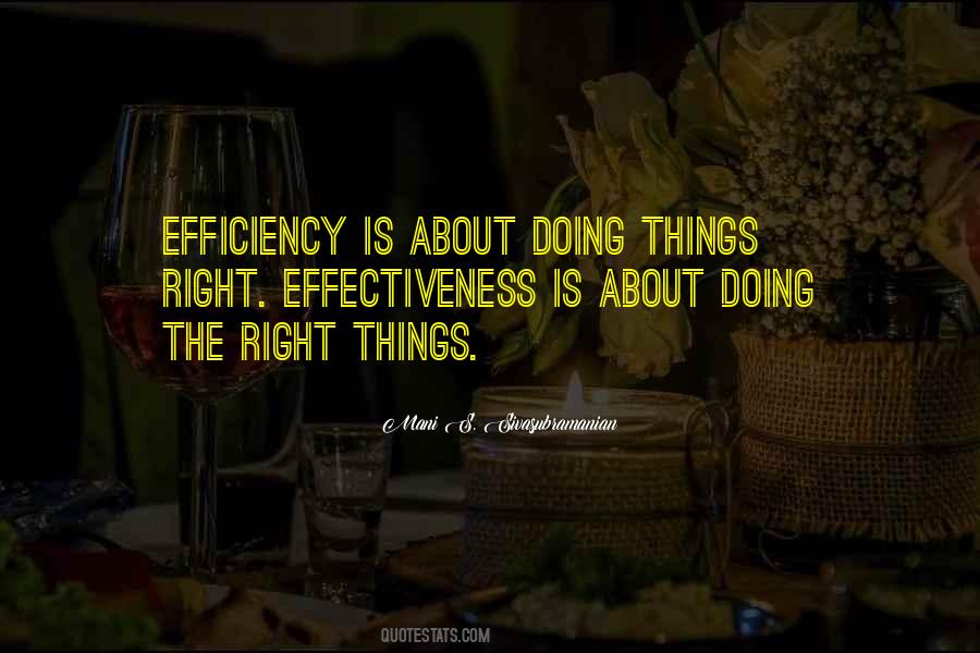 Quotes About Effectiveness And Efficiency #1050927