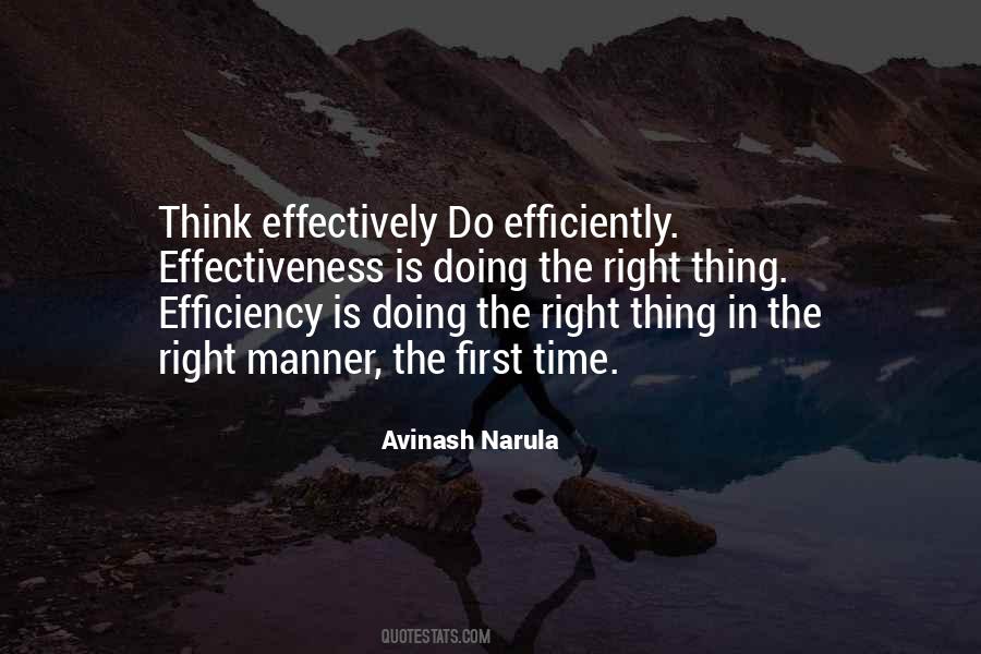 Quotes About Effectiveness And Efficiency #1635172