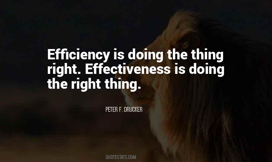 Quotes About Effectiveness And Efficiency #600288
