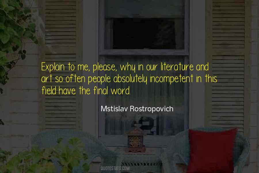 Why Literature Quotes #506567