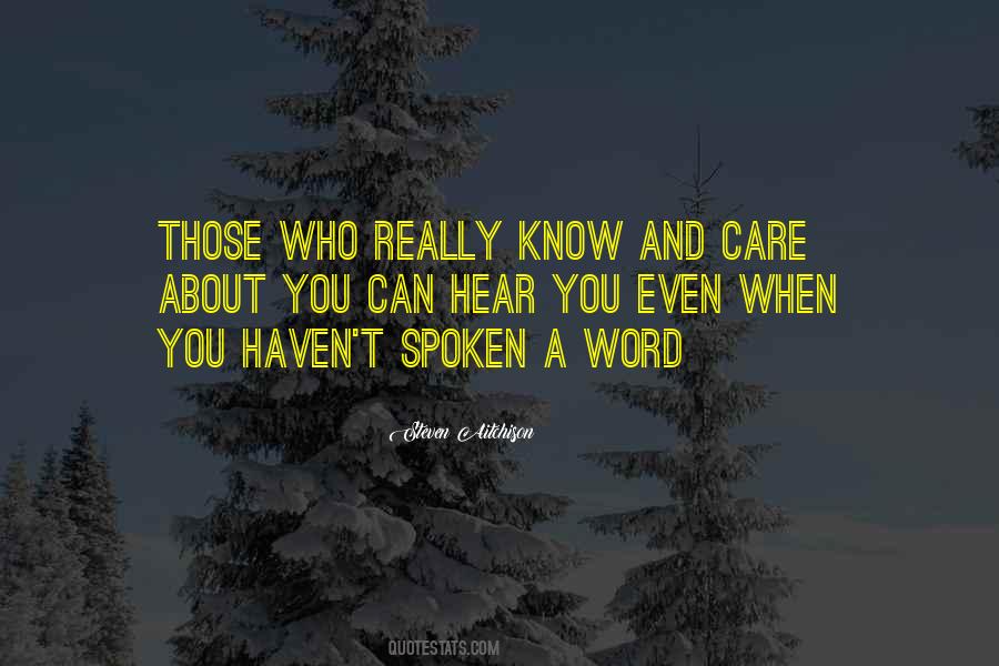 Quotes About Care About You #1222736