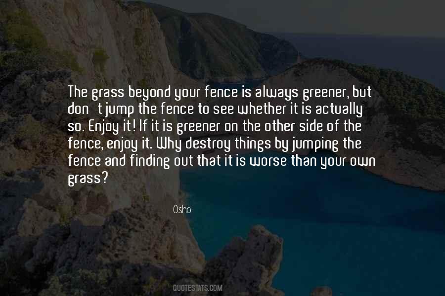 Quotes About The Other Side Of The Fence #359866