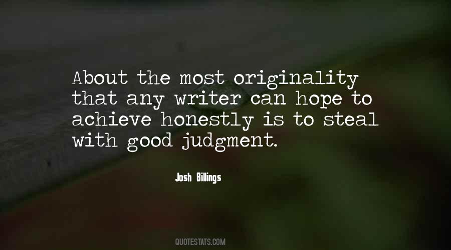 Quotes About Good Judgment #1878249