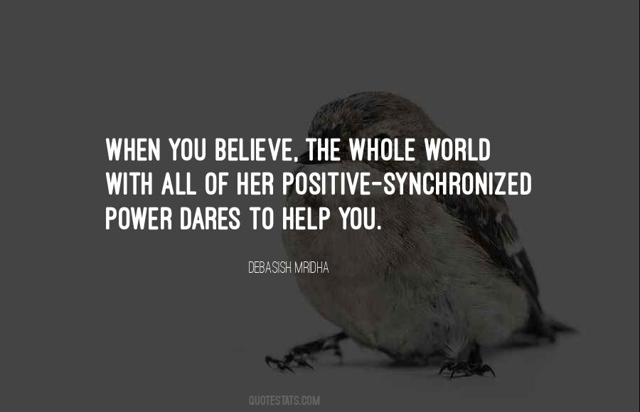 Positive Synchronized Power Quotes #587991