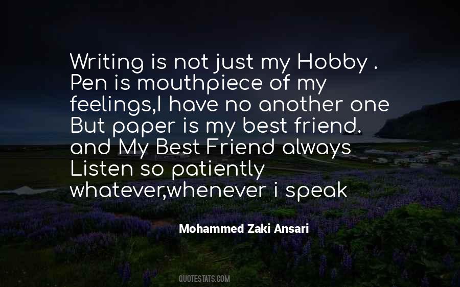 Quotes About Writing And Feelings #118109