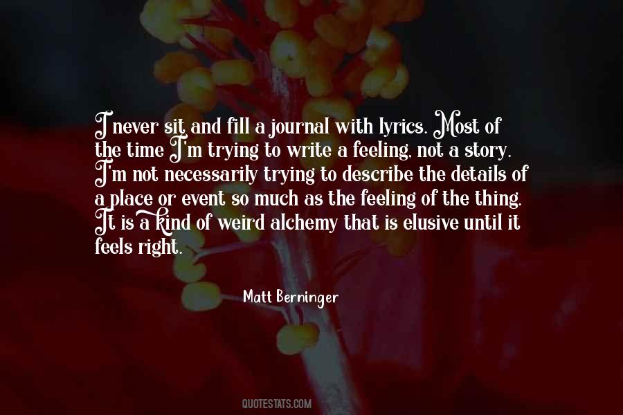 Quotes About Writing And Feelings #1244113