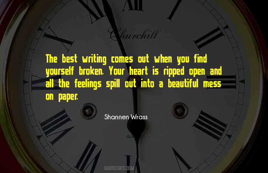 Quotes About Writing And Feelings #1274756