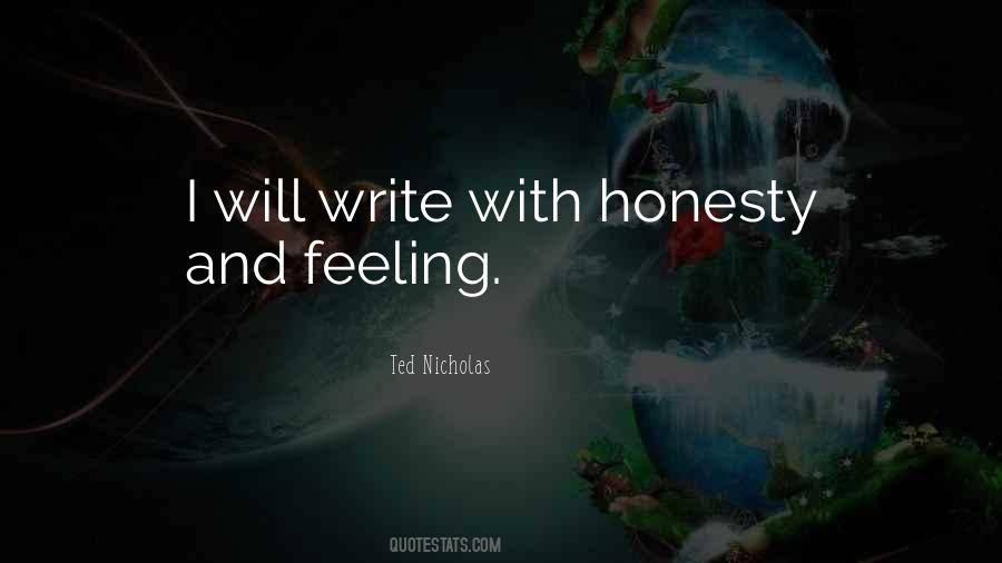 Quotes About Writing And Feelings #1365655
