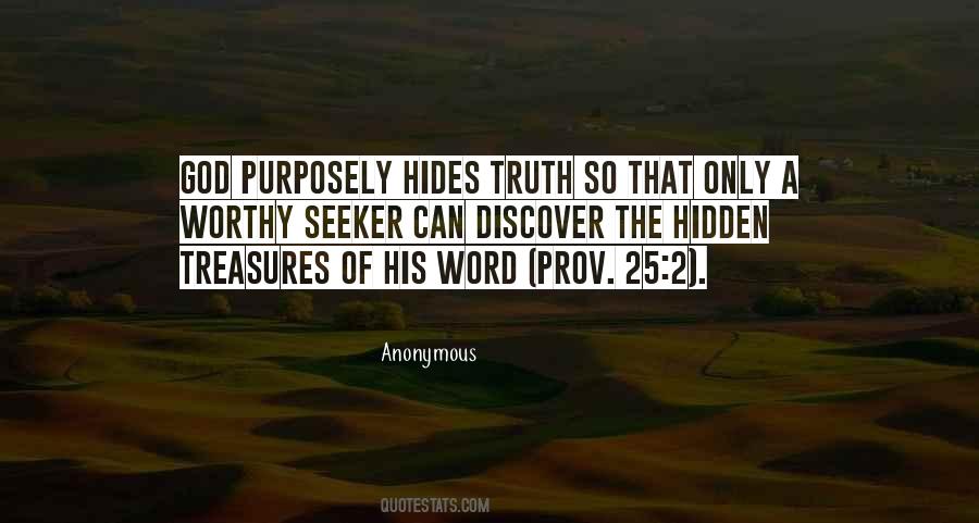Quotes About The Hidden Truth #1566949