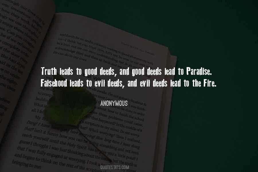 Quotes About Evil Deeds #1279932
