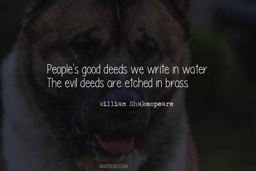 Quotes About Evil Deeds #43154