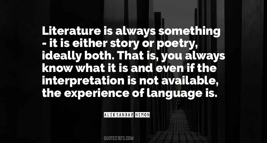 Quotes About Literature And Language #1095317