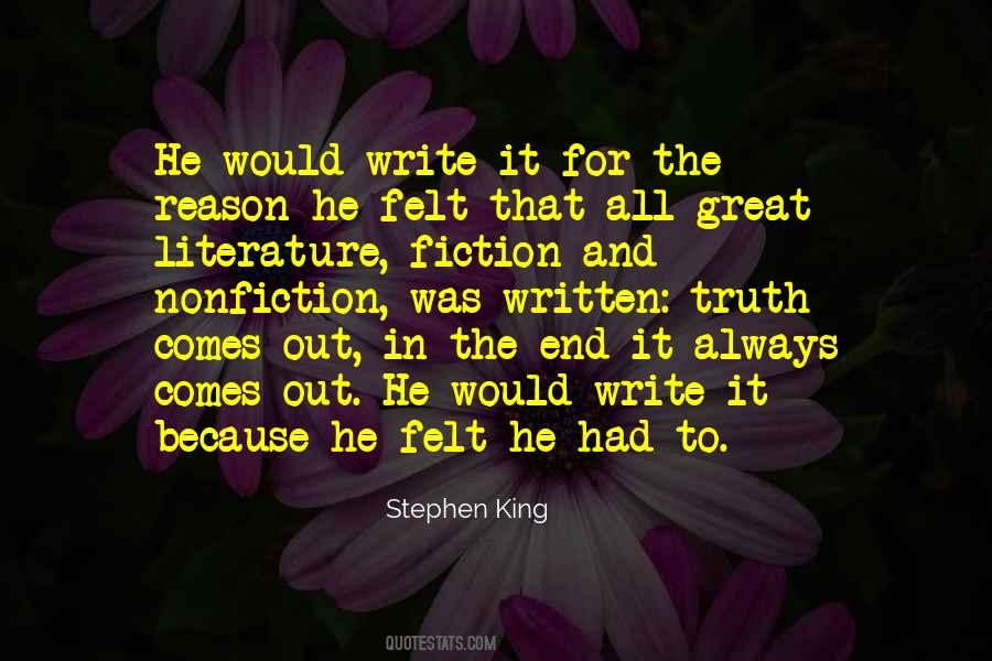 Reason For Writing Quotes #85569