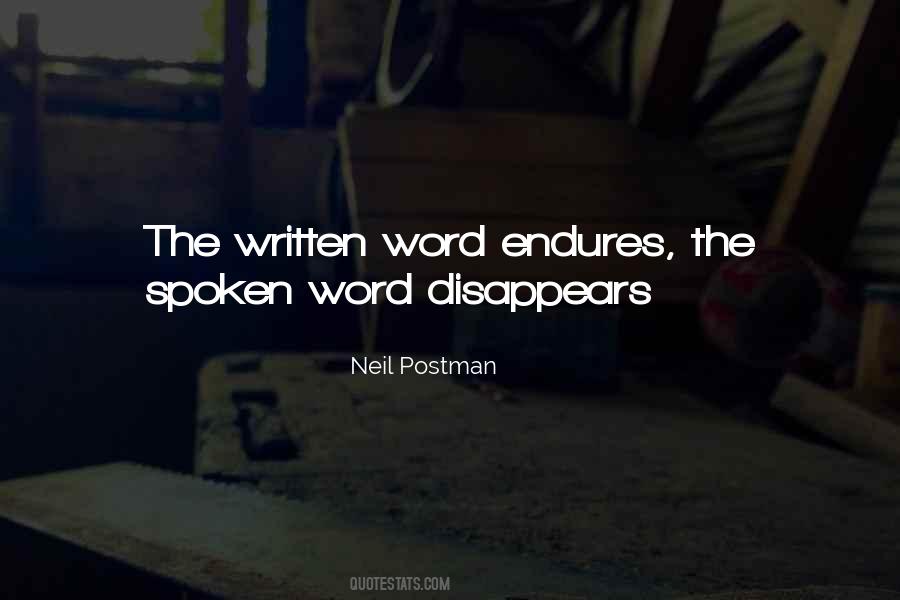 Quotes About Spoken Word #1268023